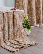 Parda Online Premium Window Curtains Lisbon Collection Soft Touch Jacquard Fabric Eyelet Top Elegant Textured Look for Living Room & Bedroom (Single Piece) .