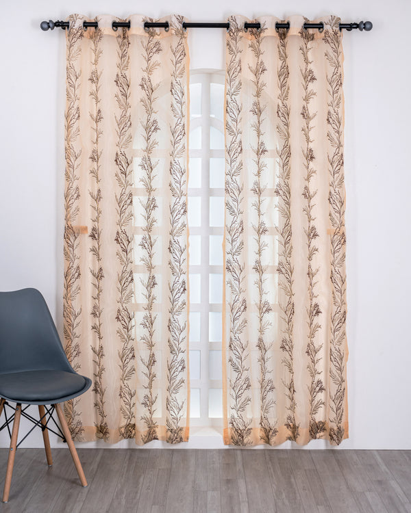 Parda online Premium Embroidery Designer Tissue Fabric Curtain with Soft & Durable