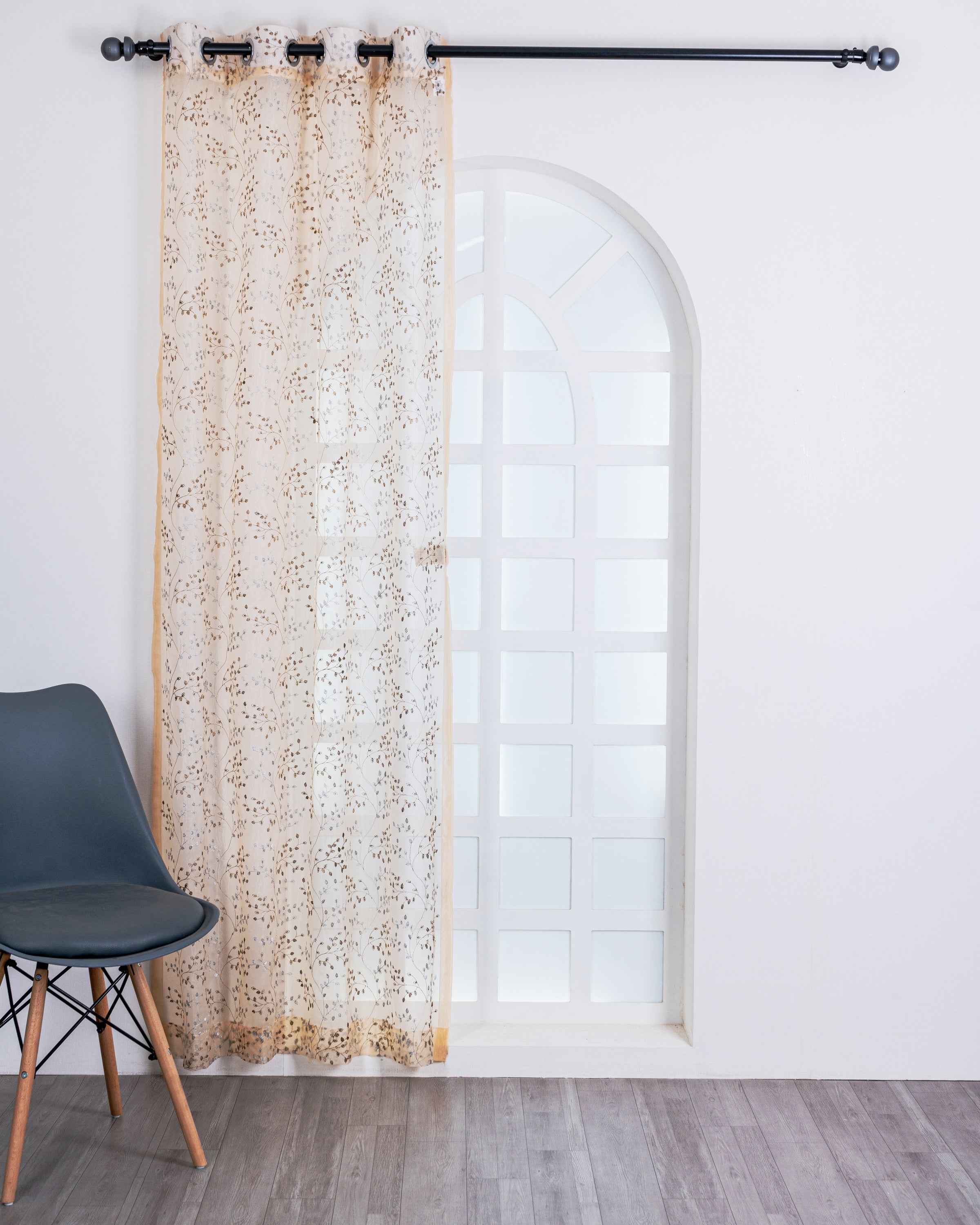 Parda online Premium Embroidery Designer Tissue Fabric Curtain with Soft & Durable