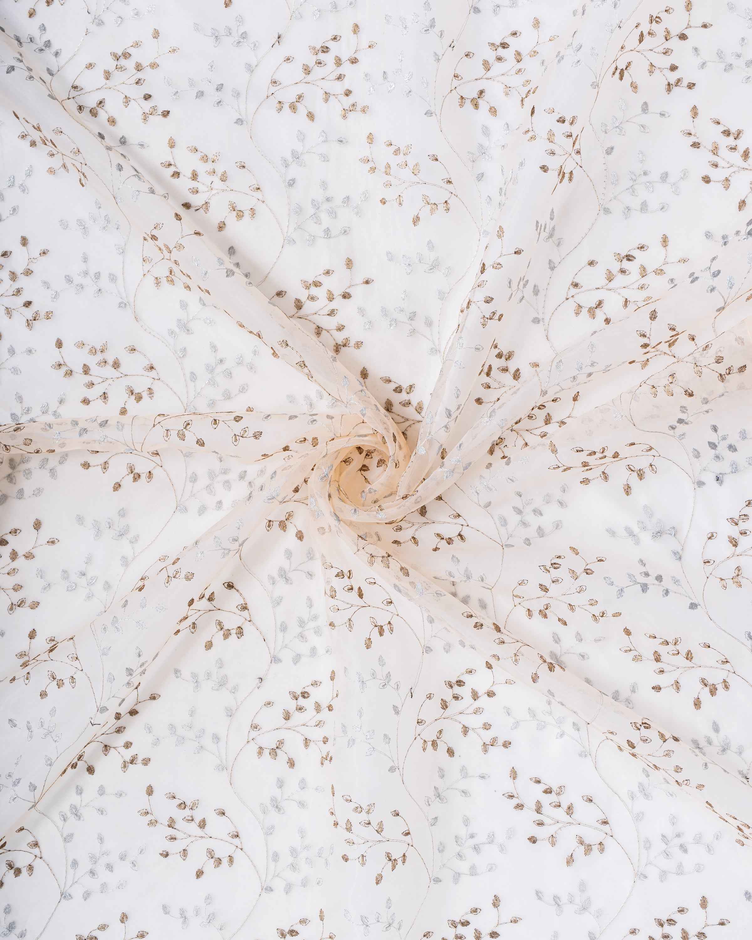 Parda online Premium Embroidery Designer Tissue Fabric Curtain with Soft & Durable
