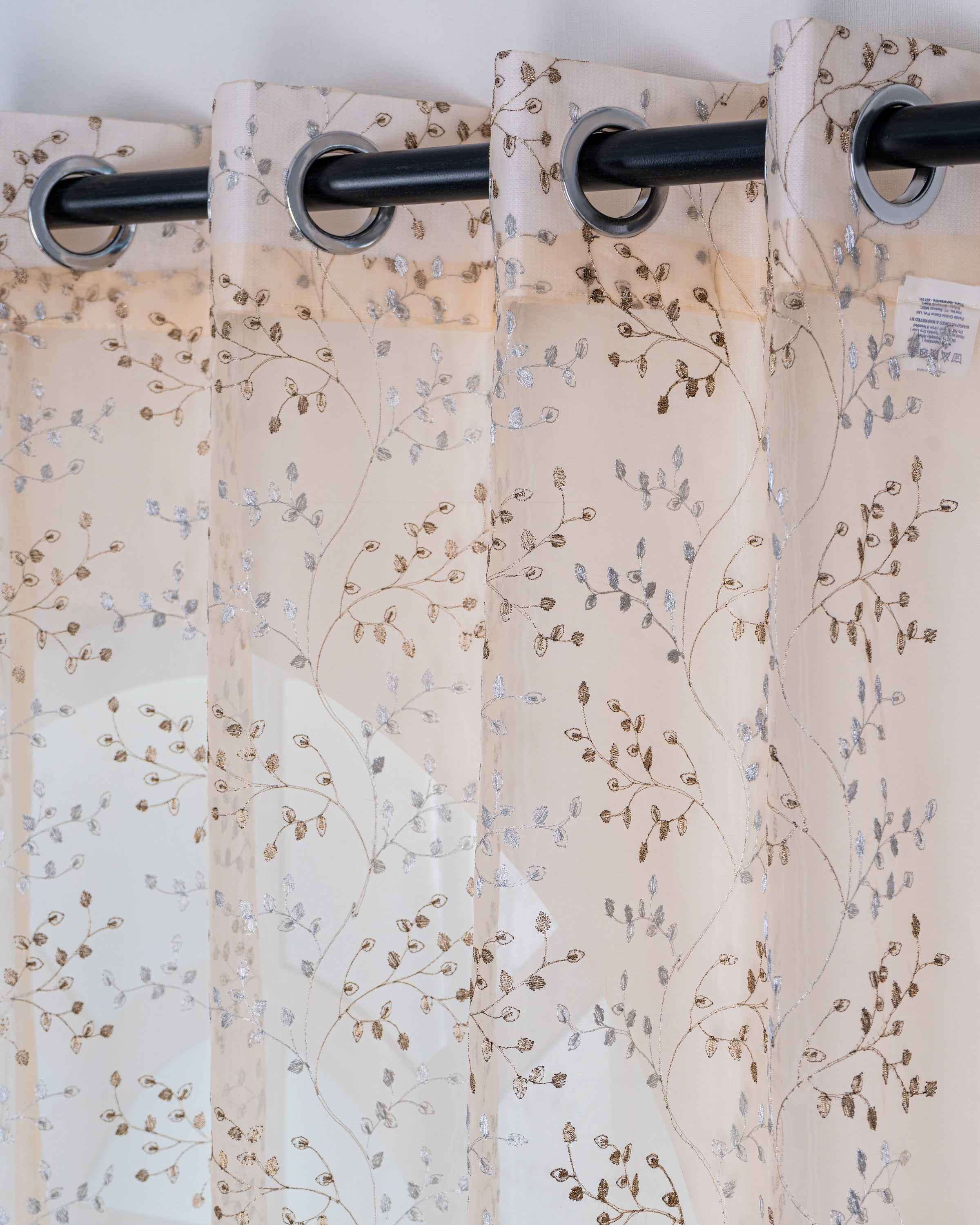 Parda online Premium Embroidery Designer Tissue Fabric Curtain with Soft & Durable