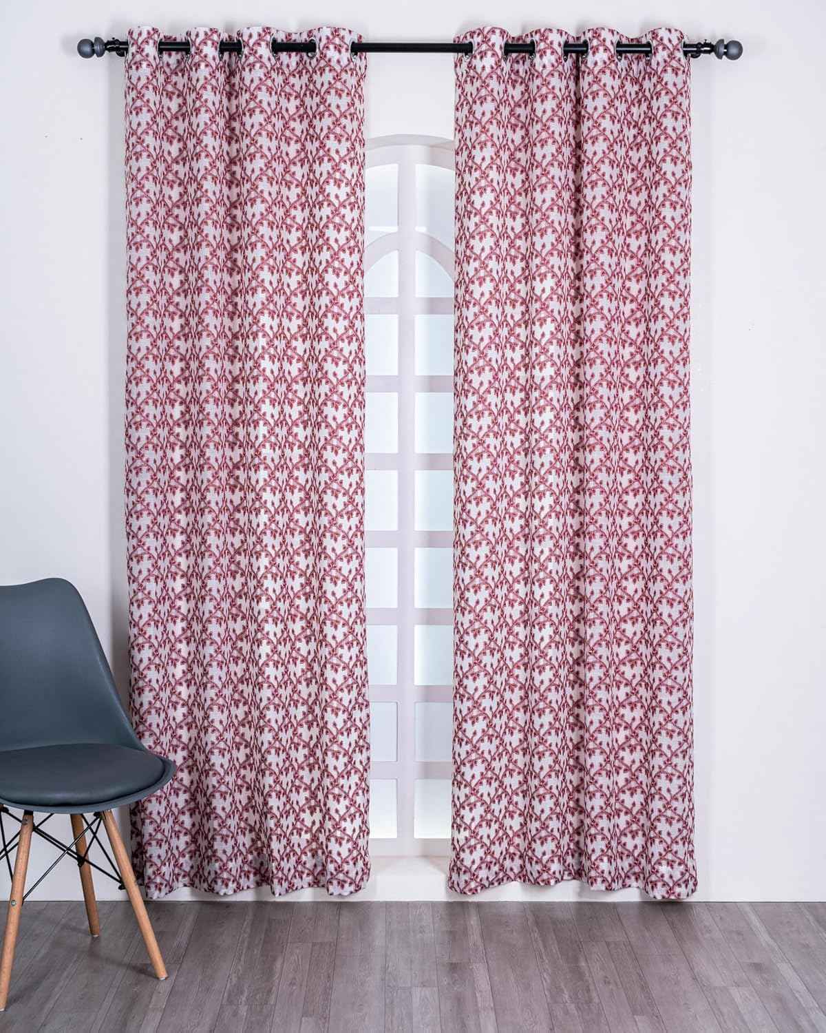 Parda online Premium Jacquard Linen Curtain with Soft & Durable Fabric