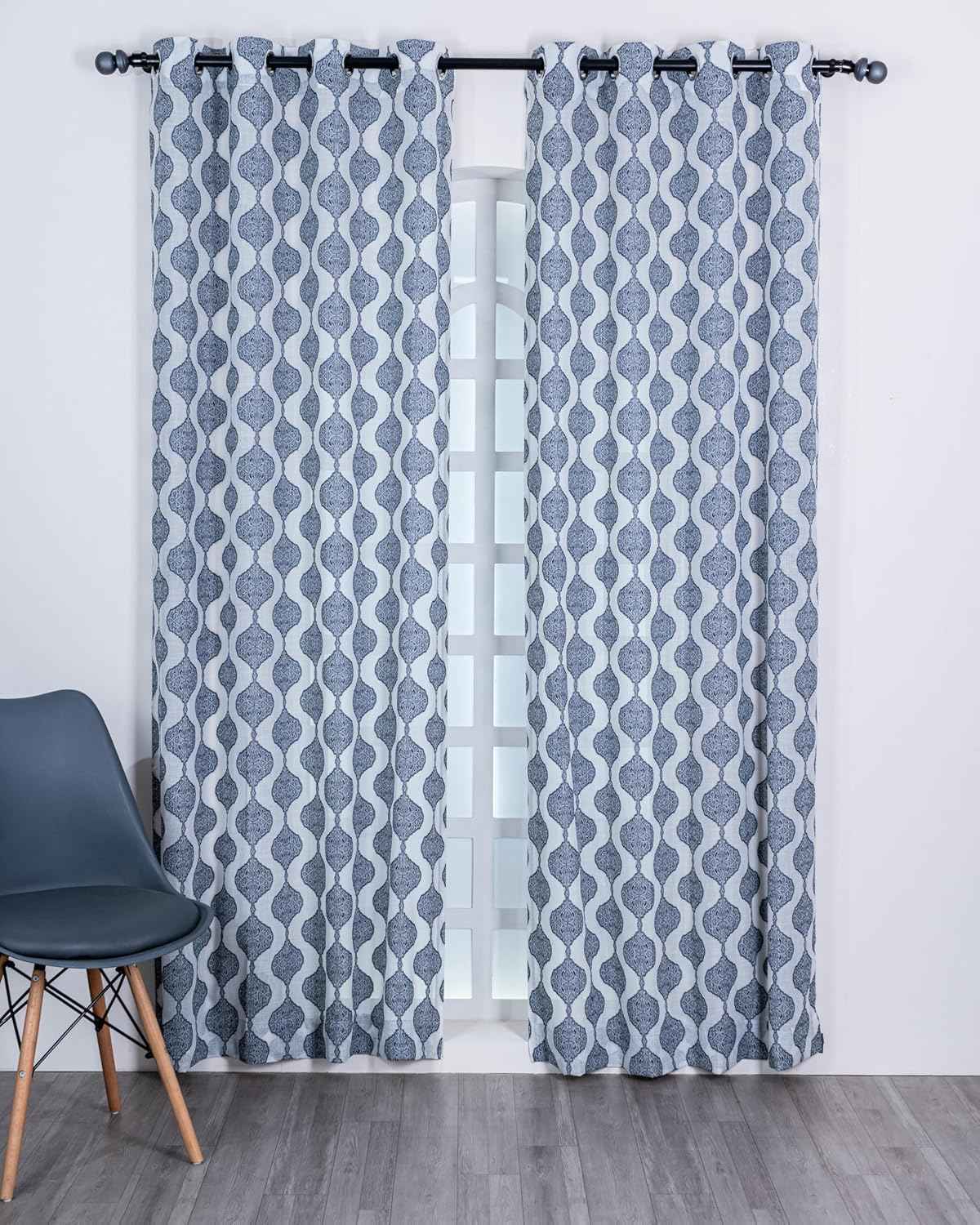 Parda online Premium Jacquard Linen Curtain with Soft & Durable Fabric