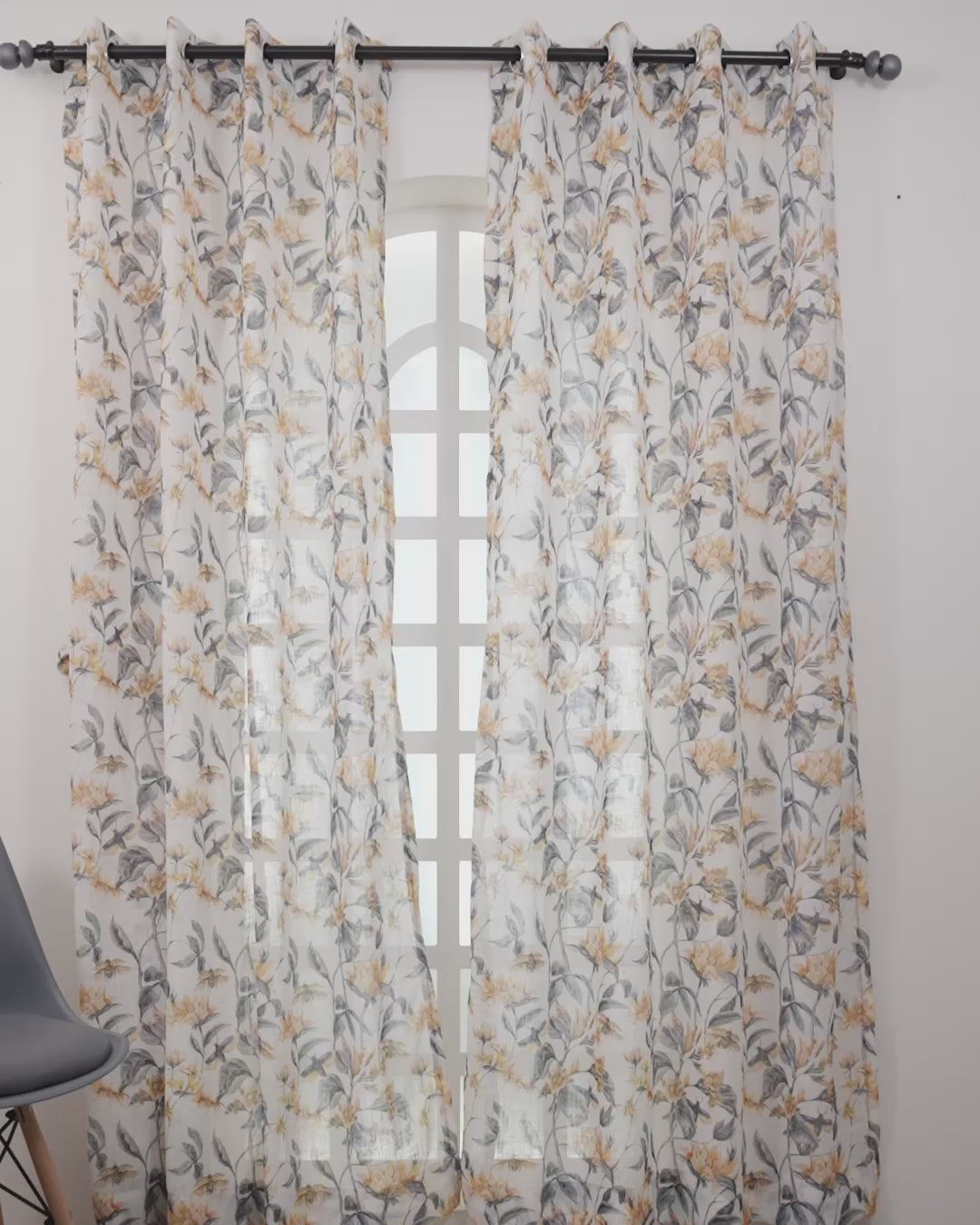 Parda online Premium Printed Linen Curtain with Soft & Durable Fabric