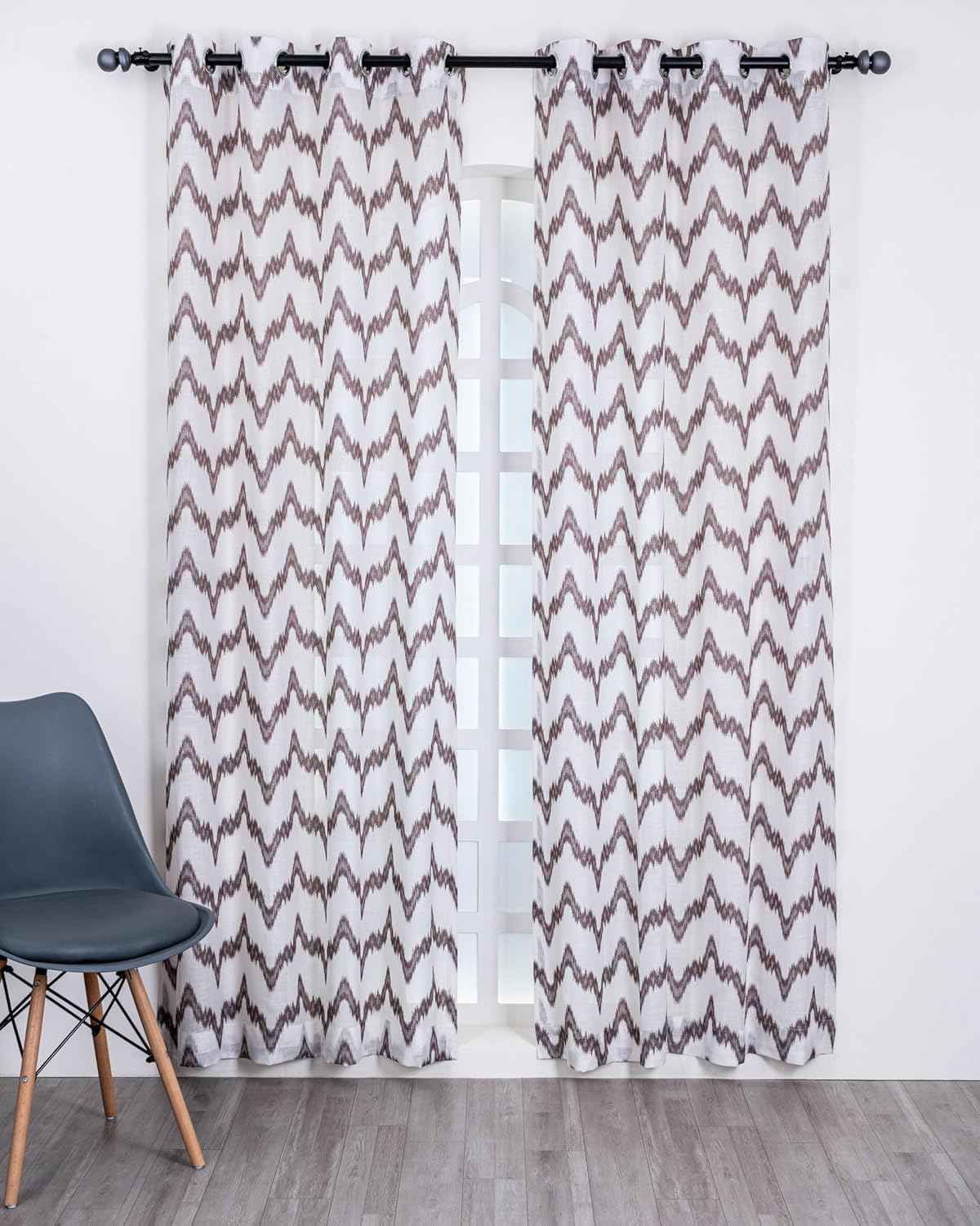 Parda online Premium Jacquard Linen Curtain with Soft & Durable Fabric