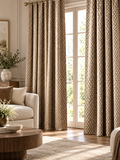 Unicorn Mocha Jacquard Pattern Curtain Collection